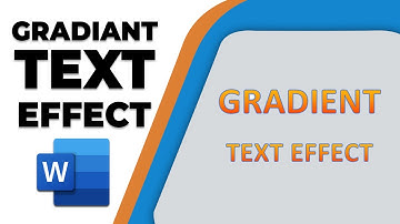 How to make gradient text in Microsoft word