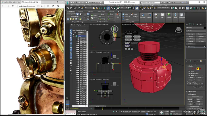 3ds Max Tutorial - Extruding with splines