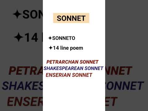 Sonnets and its