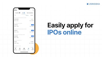 How to apply for IPOs on Zerodha?