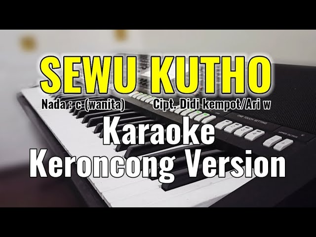 SEWU KUTO - Karaoke versi keroncong | Nada wanita class=