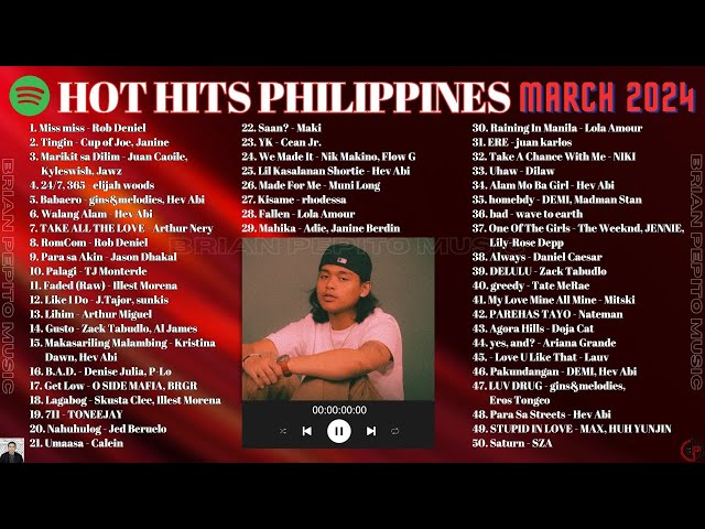 HOT HITS PHILIPPINES - MARCH 2024 UPDATED SPOTIFY PLAYLIST V2 class=
