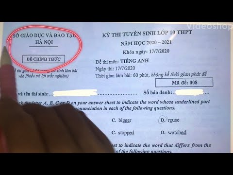 Đề Anh 27 - Giải đề thi tuyển sinh vào 10 môn Tiếng Anh Hà Nội năm 2020 Đề Anh 27 - Giải đề thi tuyển sinh vào 10 môn Tiếng Anh Hà Nội năm 2020