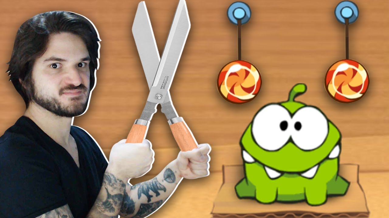 Alimente o bichinho On Nom no divertido jogo para Android Cut the