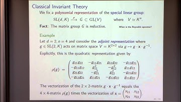 Tutorial 2: Algorithmic Invariant Theory