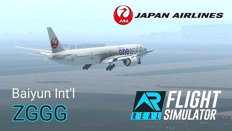 (RFS) Short landing, Japan Airlines B777-300ER landing at Baiyun International Airport, Guangzhou