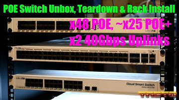 POE Switch Unbox, Teardown & Rack Install (MikroTik CRS354-48P-4S+2Q+RM)