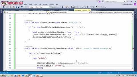 ASP.NET WEBFORM (Lesson44) - ADMIN - Cập Nhật Tin Tức | TRUONGMINHTUAN