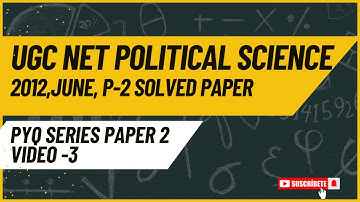 UGC NET POLITICAL SCIENCE 2012 June Paper 2/Full paper Solution with Official Answer Key/#net #exam