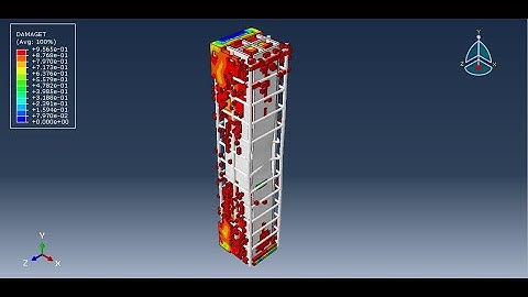 Simulation CEL explosion over a composite RC column with X-shaped steel core in Abaqus