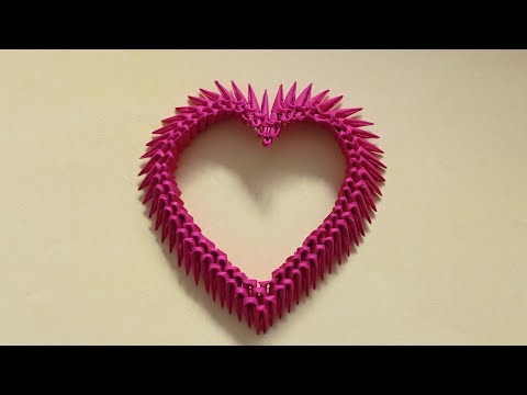3D Origami kalp♥️ yapımı (kağıttan-Origami)
