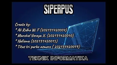 SIPERPUS - UAS PBO Teknik Informatika  - Kelompok 3