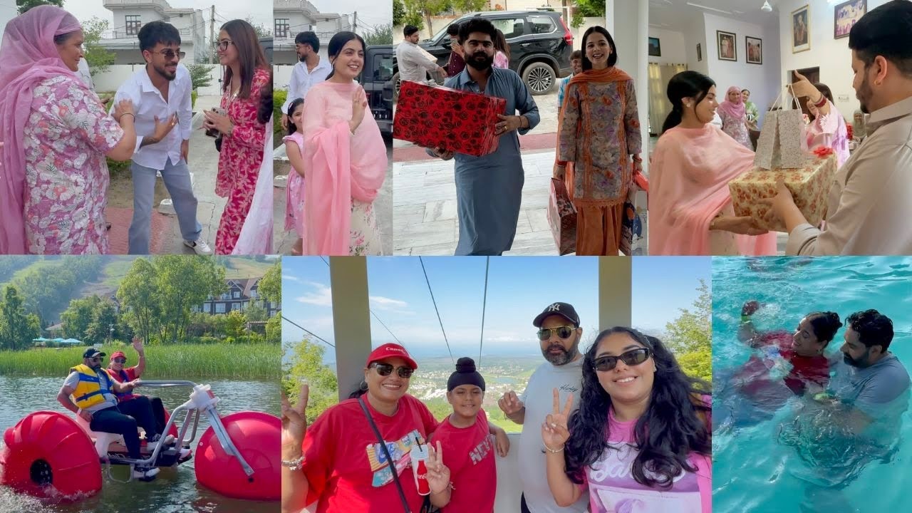 PIND CH GET TOGETHER LAGIYAN RONKAN | GIFTS UNBOXING | BABLI SWIMMING FOR FIRST TIME | INDER & KIRAT