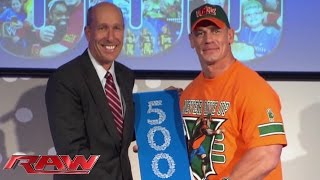 A special look at John Cena's 500th MakeAWish: Raw, Aug. 24, 2015