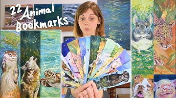 Painting & Printing 22 Animal Bookmarks | DIY Tutorial
