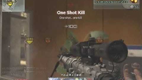 Modern Warfare 2: Collateral noscope across Highrise of side of wall! (Snipe Lobby)