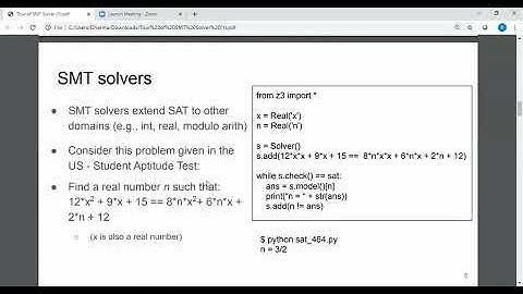 SAT vs SMT solvers