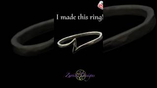 I made this silver “Z” Zig Zag Lightning Bolt Ring!