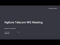 NgKore Telecom WG Meeting 19 03 2026