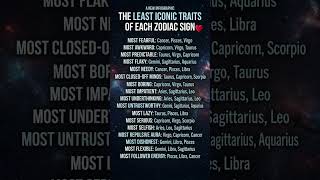 The Least Iconic Traits Of Each Zodiac