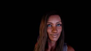 Beautiful face of a digital woman, vr180 stereoscopic 3d