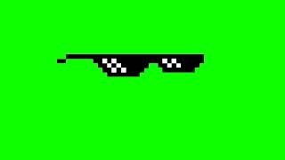 Скачать 🔥 «Мем: Пиксельные очки - Футаж на Зеленом Фоне»