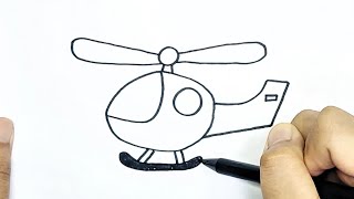 Cara Menggambar Helikopter Dengan Mudah Untuk Pemula