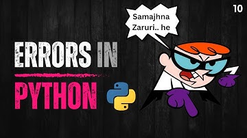 10 Errors in Python | Syntax, Logical and Runtime Error | Python Beginners
