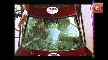 This is what happens to an unrestrained child in a car crash