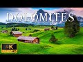 FLYING OVER DOLOMITES (4K UHD) - Calming Piano Music With Stunning Natural Landscape For Reading