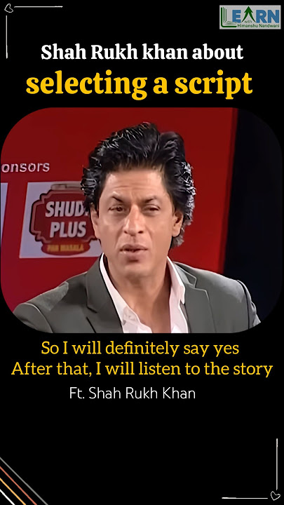 Shahrukh khan about his process of selecting scripts & directors to work with | King khan @ABPNews