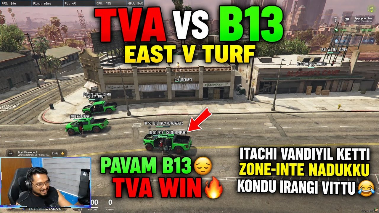 TVA VS B13 😱 EAST V TURF | ITACHI VANDIYIL KETTI ZONE-INTE NADUKKU KONDU IRANGI VITTU 😂🔥 | TVA WIN