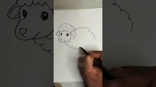 sheep outline drawing easy #shortsfeed #outline #sheep