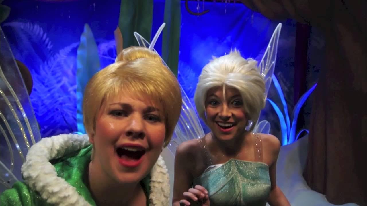Disney Fairies Periwinkle and Tinker Bell Sisters meet guests at the