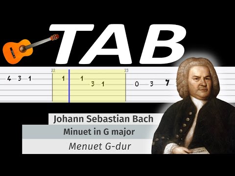 🎸 Menuet G-dur (J. S. Bach, BWV 114) - melodia TAB (gitara) 🎵 TABY I NUTY W OPISIE 🎼