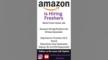 Amazon Work From Home Jobs 2025 | Bulk Hiring Started! 🔥 Apply Now