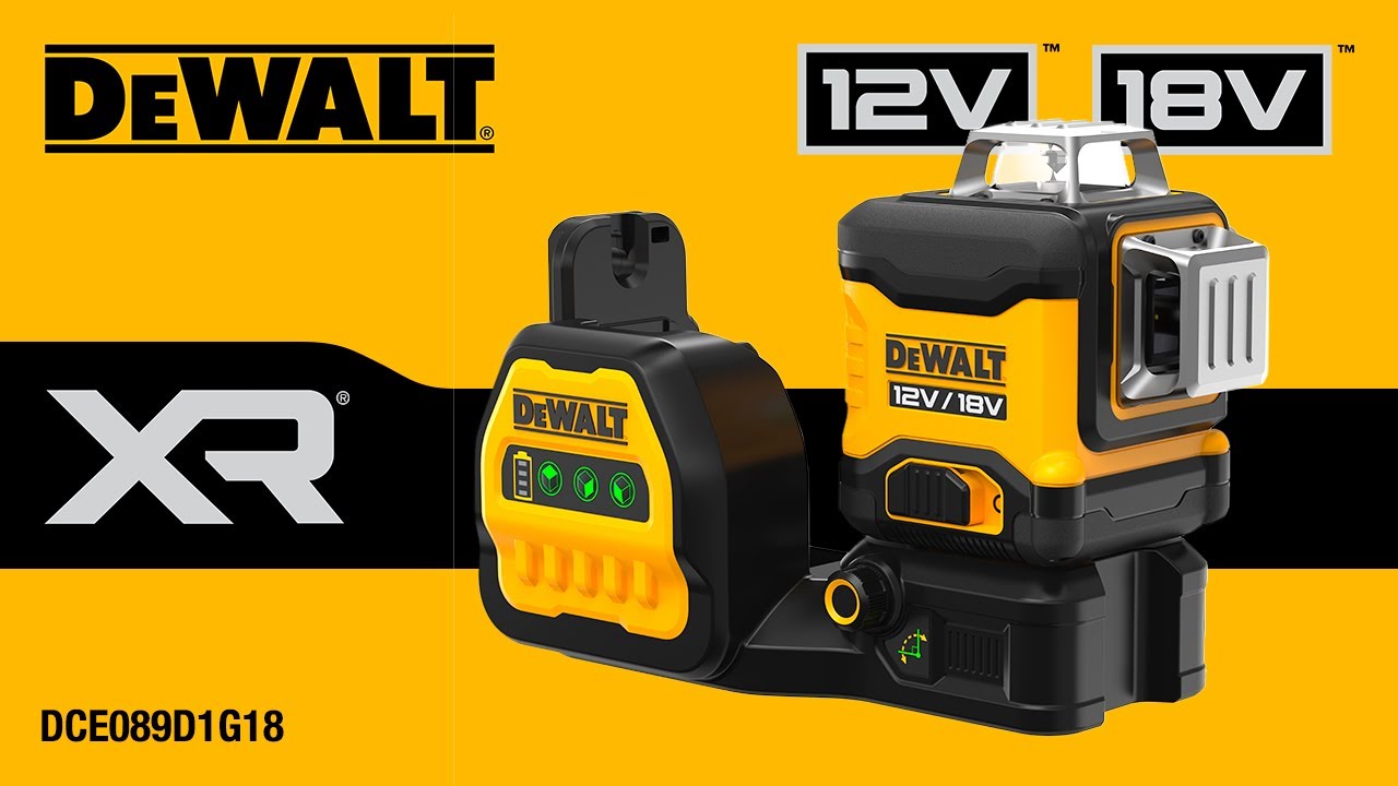 Niveau laser multi-lignes DEWALT DCE089D1G18-QW 3 x 360° XR 12V