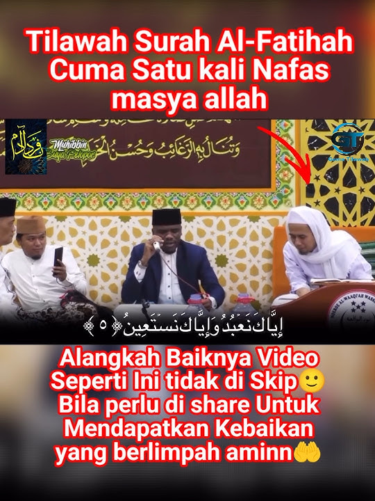 Tilawah surah Al Fatihah Satu kali Nafas #shorts