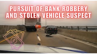 💵 PURSUIT of bank robbery and stolen vehicle suspect - Arkansas State Police help in capture #chase