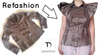 Da Camicia a Blusa elegante - Easy refashion Diy