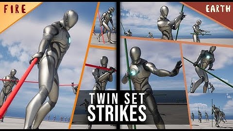 Mage Staff: Earth & Fire TWIN SET - Strikes