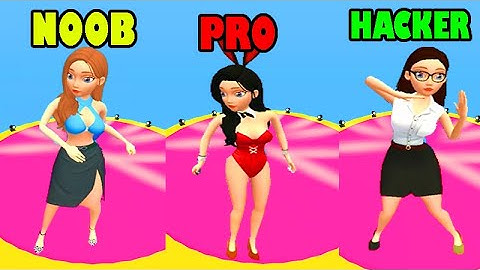 NOOB vs PRO vs HACKER in Outfit Queen Run 3D Game 2021 #2 ( ios - Android ) gameplay