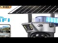 DEAL 4K 8MP Dual Screen Solar Camera Outdoor Wireless WiFi PTZ Dual Lens Security Protection Auto Tr