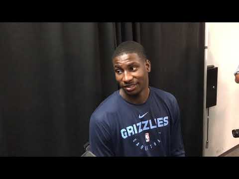 Jaren Jackson Jr. goofs off during first Media Day