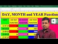 What is  DAY MONTH and YEAR  Function in  Excel