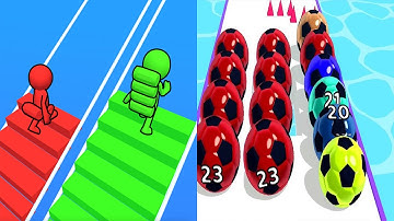 Bridge Race VS Marble Run 3D  - All Levels Gameplay Android, ios (Part 3)