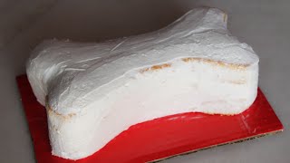 Bone Shaped Cake For Dogs..