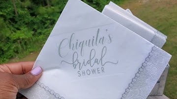 How To Sublimate Dollar Tree Napkins, Personalized Napkins, Custom Napkins, Bridal Shower Decor