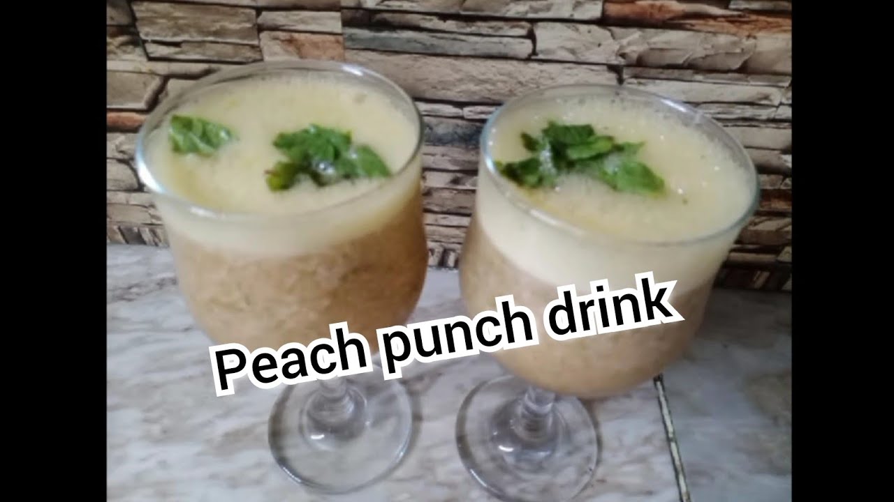 peach mojito | peach punch drink | summer peach drink 