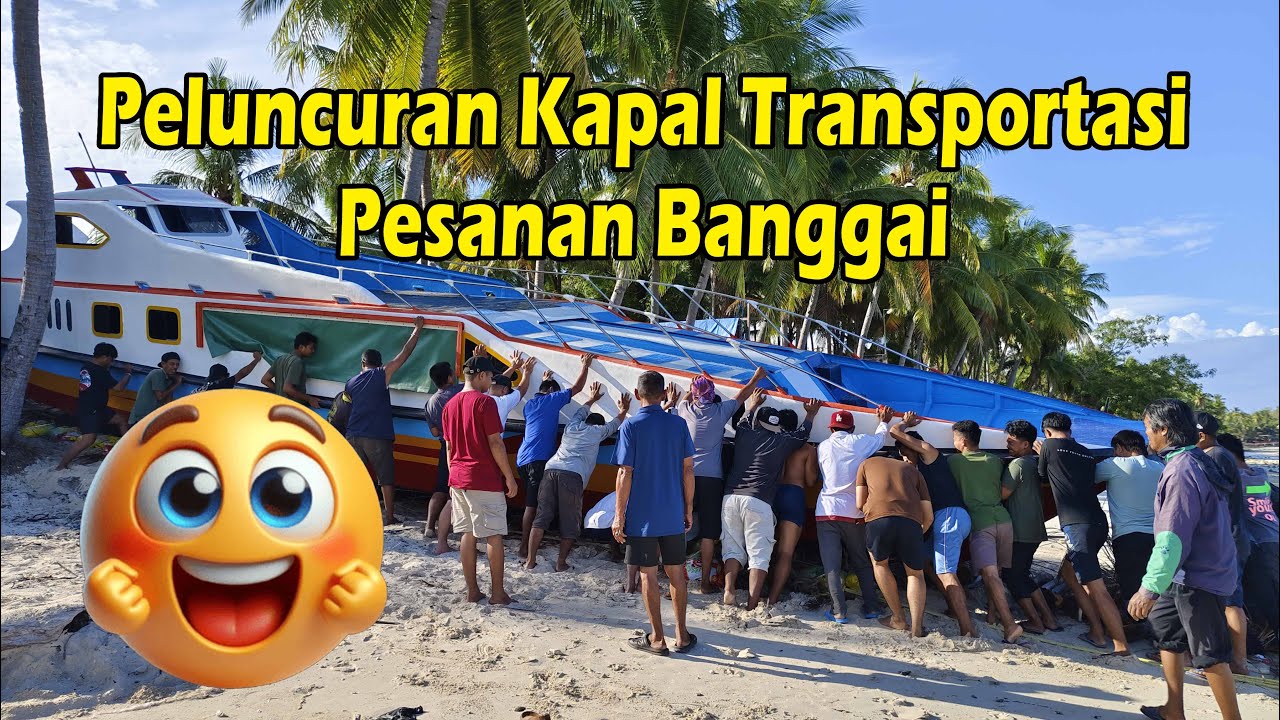 Peluncuran Kapal Transportasi Pesanan Banggai #viral #semuaorang #jangkauanluas #kapalfiber